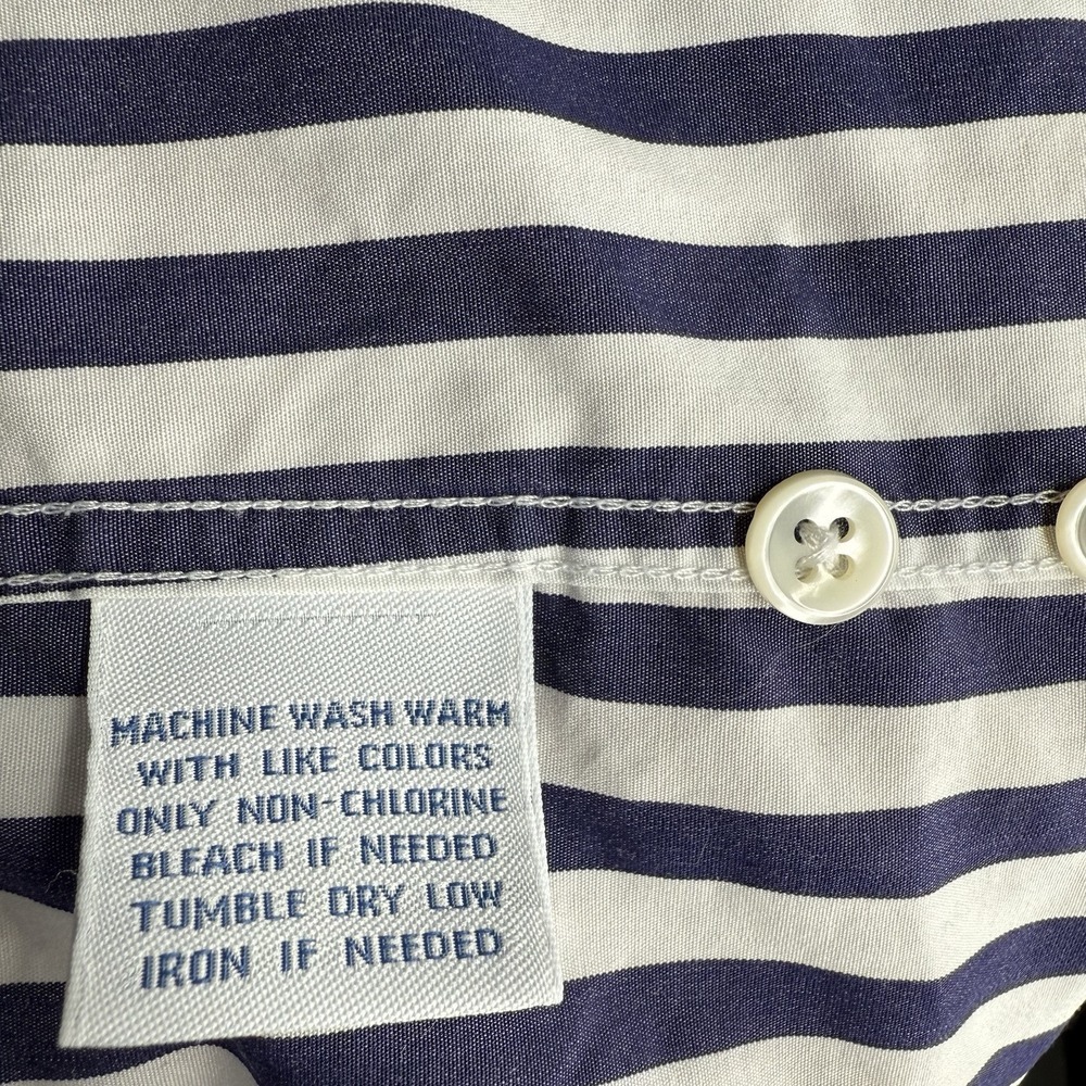 Vtg Falconnable Men American Flag Shirt M Stripe Cotton Luxury France Old Money - Picture 6 of 8